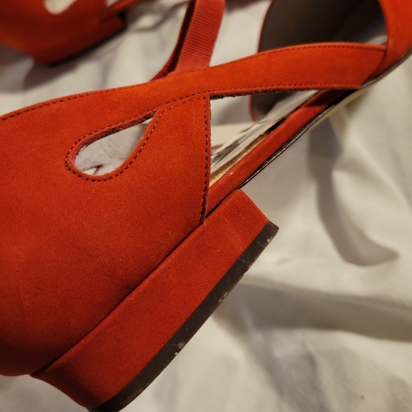 Nine West Red suede flats size 10 and purse pocketbook bag - Picture 4 of 6